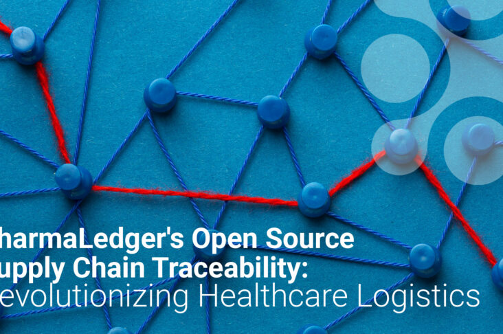 Title image article, PharmaLedger's Open Source Supply Chain Traceability: Revolutionizing Healthcare Logistics.