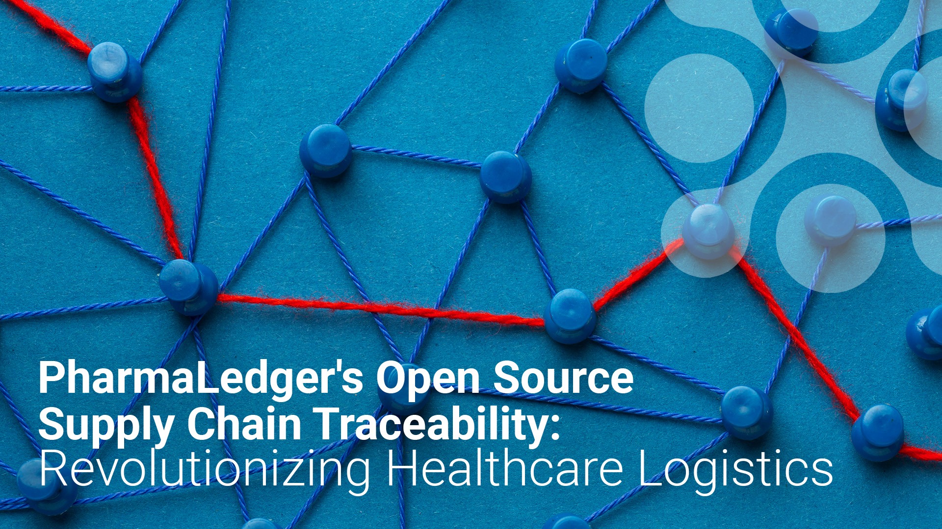 Title image article, PharmaLedger's Open Source Supply Chain Traceability: Revolutionizing Healthcare Logistics.