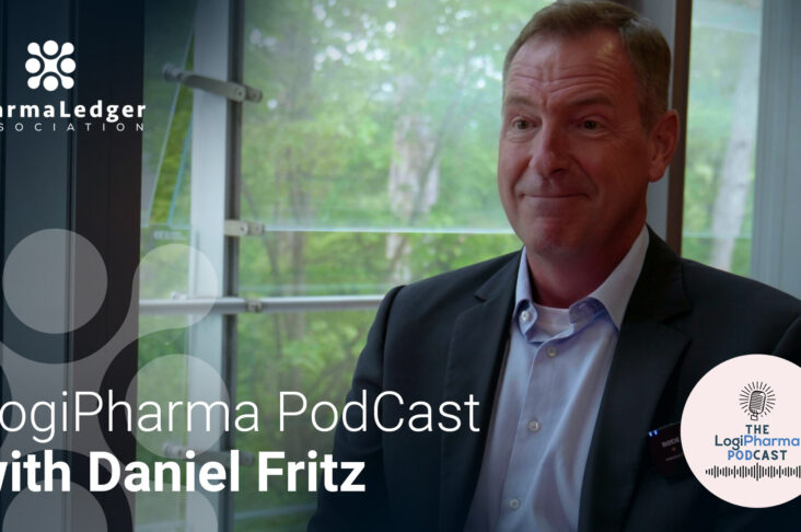 Title Image LogiPharma Podcast with former executive director of PharmaLedger, Daniel Fritz talking about our blockchain initiatives in healthcare.