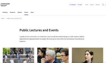 Public lectures and events at Universitat Zurich webpage.